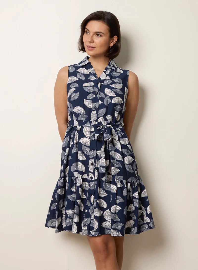 بلو فانيلا Sleeveless Shirt Dress